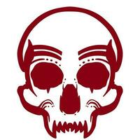 Illustration skull head mascot logo art vector