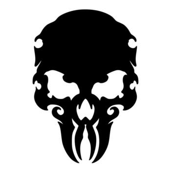 cráneo cabeza ilustración Arte logo mascota vector