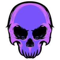 Skull head art illustration vector