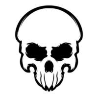 Skull head art illustration vector