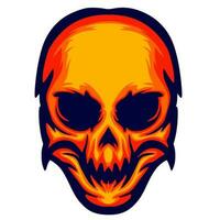 Illustration skull head art vector