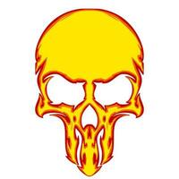 Skull head illustration art mascot logo vector