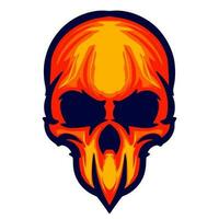 Illustration skull head art vector