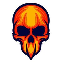 Illustration skull head art vector