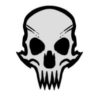 Skull head art illustration vector