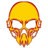 Skull illustration art mascot logo vector