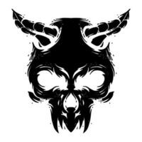 Devil skull illustration mascot vector