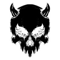 Devil skull illustration mascot vector