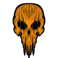 Skull head illustration mascot logo vector