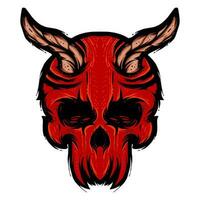Devil skull illustration mascot vector