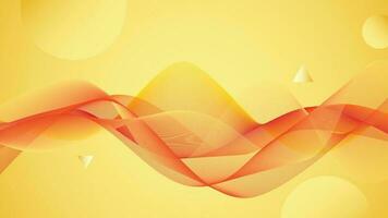 beautiful and colorful yellow and red line waves abstract background vector