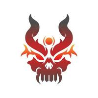 Demon logo icon design vector