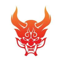 Demon logo icon design vector