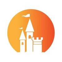 Castle logo icon design vector