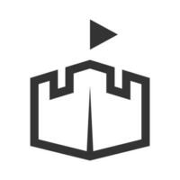 castillo logo icono diseño vector