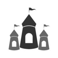 castillo logo icono diseño vector