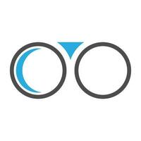 óptico lentes logo diseño vector