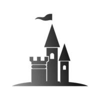 castillo logo icono diseño vector