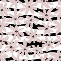 Simple trend pink flowers on strip vector