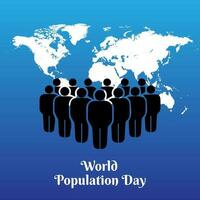 Population day design background vector. World population day background vector