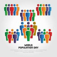 World population day banner vector. World population day background vector