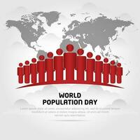 Population day design background vector. World population day background vector