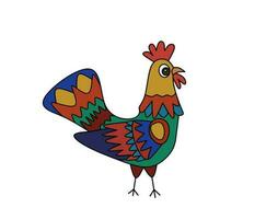 rooster image with color art illustration vector