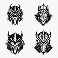 Knightly Armor Emblem  Create a bold and memorable logo design that showcases the strength and courage of a medieval knight. vector