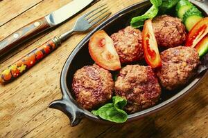 Homemade steamed meatballs photo