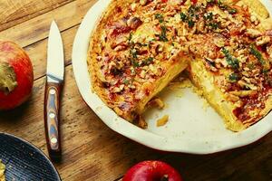 French autumn apple tart. photo