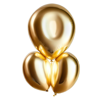 Gold Balloon PNGs for Free Download