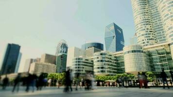 Crowds of Pedestrians Walking in Metropolis at Rush Hour Traffic video