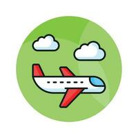 An amazing vector of airplane in trendy style, ready to use and download