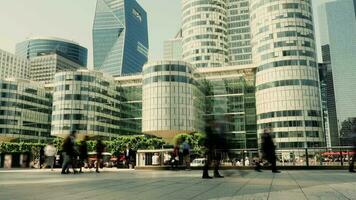 Crowds of Pedestrians Walking in Metropolis at Rush Hour Traffic video