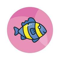 cheque esta hermosamente diseñado icono de pez, fácil a utilizar y descargar vector