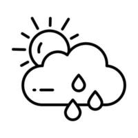 An editable icon of rainy cloud in modern style, ready to use vector