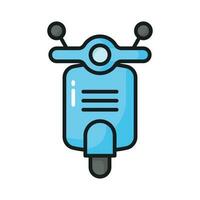 Scooter vector design in editable style, two wheeled motor vehicle