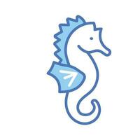 Customizable vector of seahorse in trendy style, Hippocampus marine fish icon