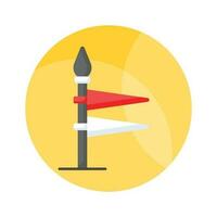 Modern handcrafted icon of spear in editable style, ready to use vector