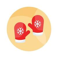 Download this carefully designed icon of winter gloves in modern style vector