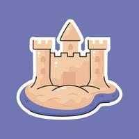 obtener tu manos en esta cuidadosamente diseñado vector de arena castillo en moderno estilo