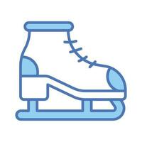 un editable icono de hielo Patinaje zapato en moderno estilo, nieve esquiar bota vector