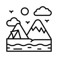 An eye soothing vector design of camping, ready to use icon