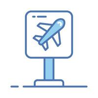 cheque esta cuidadosamente hecho a mano diseñado icono de aeropuerto firmar tablero en moderno estilo vector