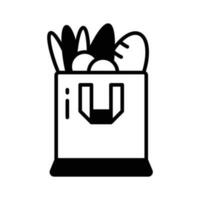 Get hold on this amazing vector of grocery bag in modern style, premium icon