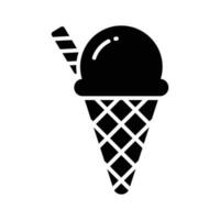 Ice cream cup in modern style, ready to use and download vector