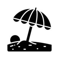 Carefully crafted vector of beach umbrella, icon of beach