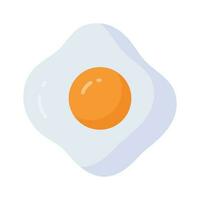 A beautifully designed vector of fried egg in trendy style, ready to use icon