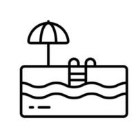 visualmente atractivo vector de nadando piscina, editable regazo piscina concepto