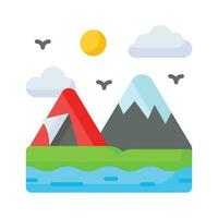 An eye soothing vector design of camping, ready to use icon